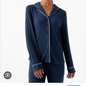 Cozy Earth Women’s Rib-Knit Classic Long Sleeve Pajama Set